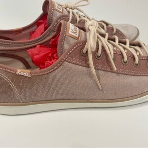 Keds Tan and Brown Canvas Sneakers